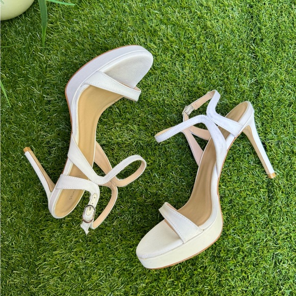 STUART WEITZMAN Mariposa Satin Platform Sandals size 7.5 - Picture 7 of 15